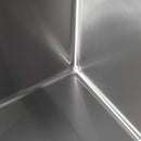 Stainless Steel Kitchen Sink, 33"x22" Single Bowl, Overmount Handmade Sink in Brushed by HouseOfZazla