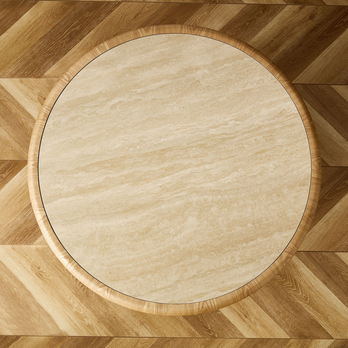 Round Coffee Table with Sturdy MDF Pedestal, photo 9 of 10