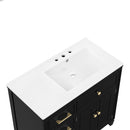 Modern Bathroom Vanity With Ceramic Sink, Freestanding by HouseOfZazla