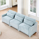 Elegant Sofa With Ergonomic Design And Lumbar Pillows by HouseOfZazla