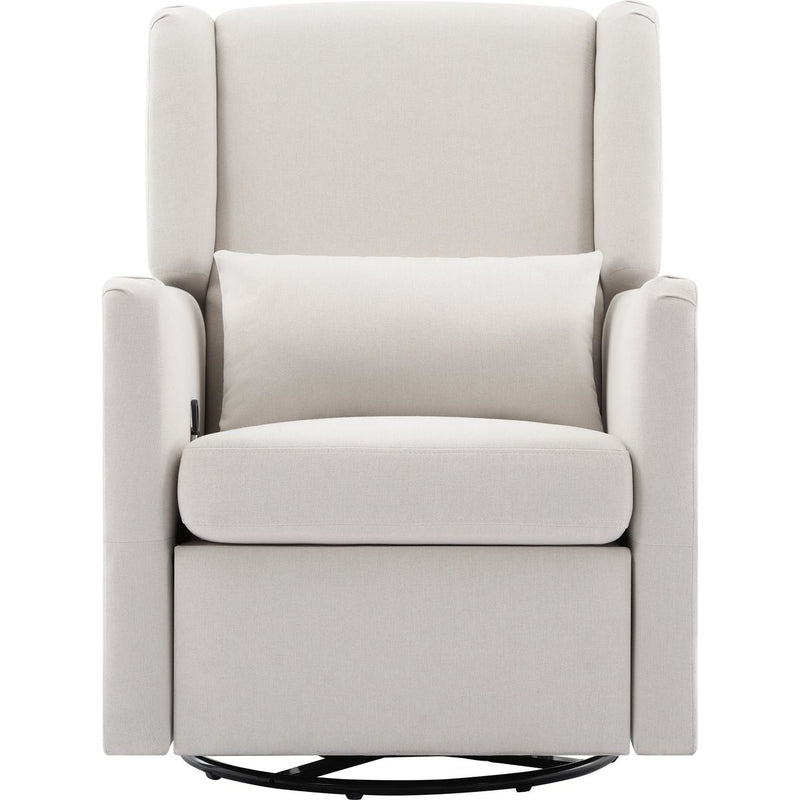 29.5'' Wide Wingback Swivel Rocker Recliner Chair, Glider Rocker Recliner, Rocking Chair Nursery for Living Room Bedroom Apartment,Linen,Beige