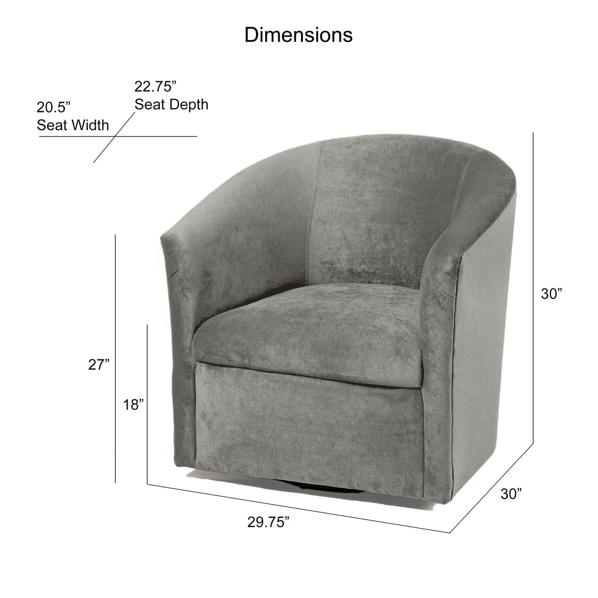 Eden - Swivel Chair With Upholstery And Hardwood Frame, photo 29 of 30