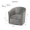 Eden - Swivel Chair With Upholstery And Hardwood Frame