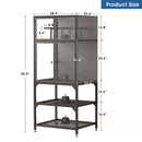 3D Printer Cabinet With Double Layer Filament Storage, Noise Reducing Design - Black by Unique Piece Furniture
