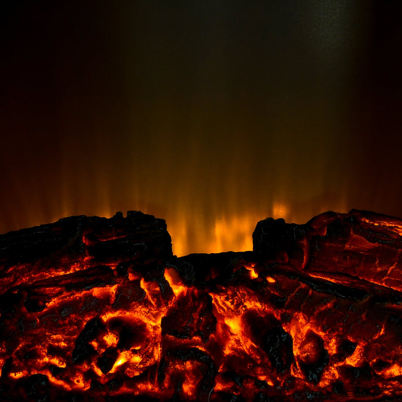 22" Electric Fireplace Stove, Freestanding Electric Fire Place Heater with Realistic LED Flame, Adjustable Temperature, 1500W, White