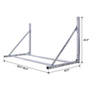 Wall-Mounted Folding Tire Storage, 30.5 To 50.5" Wide, Supports 300 Pounds - Silver by HouseOfZazla