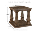 Johnelle - Rectangular End Table - Gray