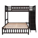 Bunk Bed With 6 Drawers And Flexible Shelves, Bottom Bed With Wheels by Unique Piece Furniture