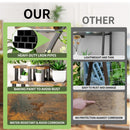 8 Tier Indoor Plant Stand With 5 Grow Lights For Living Room - Rustic Brown by HouseOfZazla