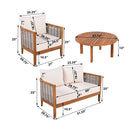 Outdoor Unique Tub Design 4-Seat Sofa Set with Woven Rope by HouseOfZazla