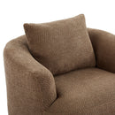 360° Swivel Barrel Sofa Chair With Throw Pillow, Upholstered Accent Chair by HouseOfZazla