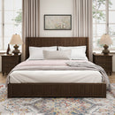 Platform Bed Frame With Headboard, Floor Standing Design by HouseOfZazla