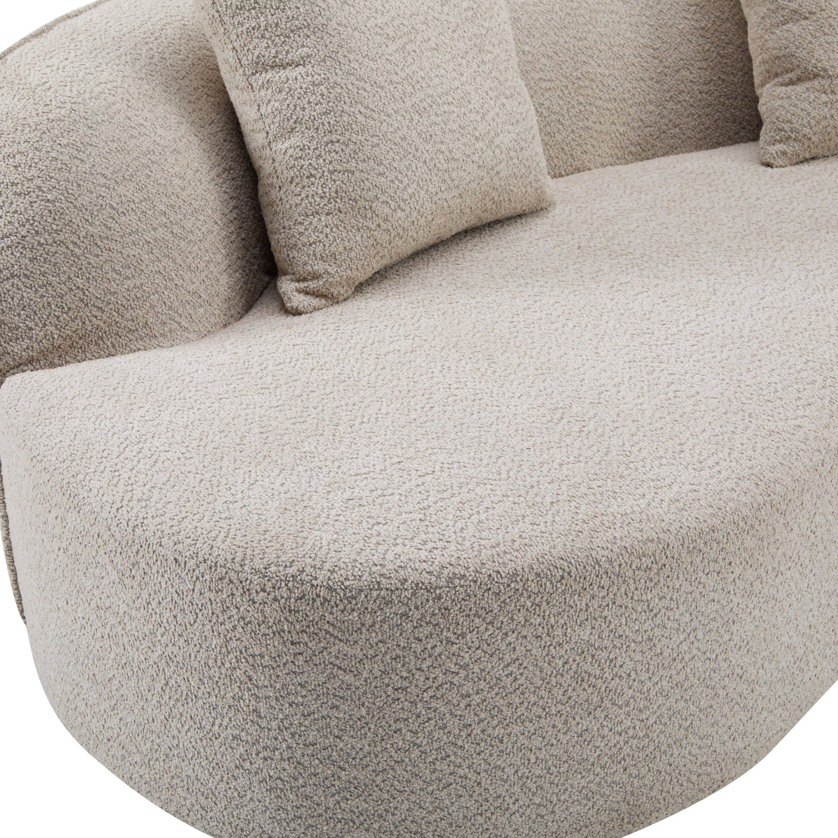 126" Curved Sectional Sofa (Almond-D28 Full Foam), photo 10 of 10