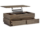 Baisden - Lift Top Storage Cocktail Table With Casters - Tobacco