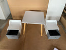 Kids Table and 2 Chair Set with Storage Bins