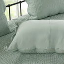 6 Piece Reversible Scalloped Edge Daybed Cover Set - Seafoam