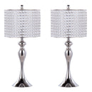 Ashland - Contemporary Table Lamp Round Clear Crystal Beads (Set of 2) - Polished Nickel