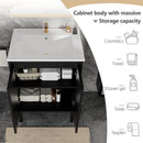 Bathroom Vanity With Ceramic Sink, Floor-Standing Design, Soft-Closing Drawers by HouseOfZazla