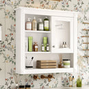 Wall-Mounted Bathroom Cabinet with Mirror and Adjustable Shelves by HouseOfZazla