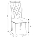 Tufted Rolled Backrest Side Chairs (Set of 2)