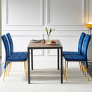 5 Pieces Dining Set Including High Back Color Legs Nordic Dining Chair & Creative Design Dining Table by HouseOfZazla