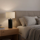 Aura - Table Lamp With On / Off Switch Block Base - Black / White by HouseOfZazla