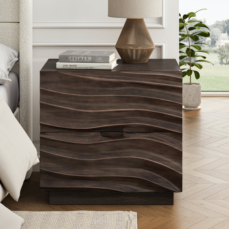 Solid Wood Nightstands with 2 Drawers, photo 3 of 10