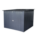 Outdoor Steel Storage Shed For Bicycle With Slope Roof And 4 Bike Tracks - Black by HouseOfZazla