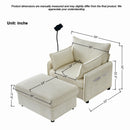 Comfy Oversized Chaise Lounge Chair With Ottoman And Storage by Unique Piece Furniture