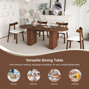 Oval Dining Table Set For 6 With 4 Chairs - Walnut by HouseOfZazla