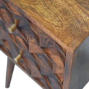Mini Cube Carved 2 Drawer Nightstand by HouseOfZazla