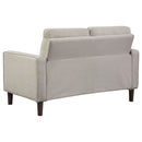 Harvey - 2 Piece Upholstered Tufted Sofa Set - Beige by HouseOfZazla