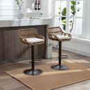 Modern Swivel Bar Stools Adjustable Counter Chairs With Footrest (Set of 2) by HouseOfZazla
