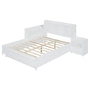 Platform Bed With Multi Functional Storage Space, Nightstand, 2 Drawers, USB Ports And Desk by Unique Piece Furniture