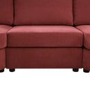 Modern 3 Seater Upholstered Sofa With Curved Design by HouseOfZazla