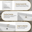 Elegant Bathroom Vanity With Ceramic Sink, Soft Close Door, Adjustable Shelf by HouseOfZazla