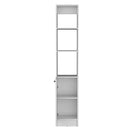 Linen Cabinet, 1 Door, 6 Shelves - White by HouseOfZazla