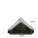 Oxford Bell Tent for Family Camping - Spacious 13.1ft Yurt with Stove Jack by HouseOfZazla