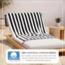 Oversized Striped Border Cabana Beach Towel - Santa Cruz by Great Bay Home