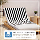 Oversized Striped Border Cabana Beach Towel - Santa Cruz by Great Bay Home