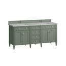 James Martin Brittany 72" Double Bathroom Vanity, Smokey Celadon