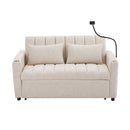 Convertible Sofa Bed Loveseat Sofa With Three USB Ports, Two Side Pockets, Two Cup Holders And 360° swivel Phone Holder For Living Room by HouseOfZazla