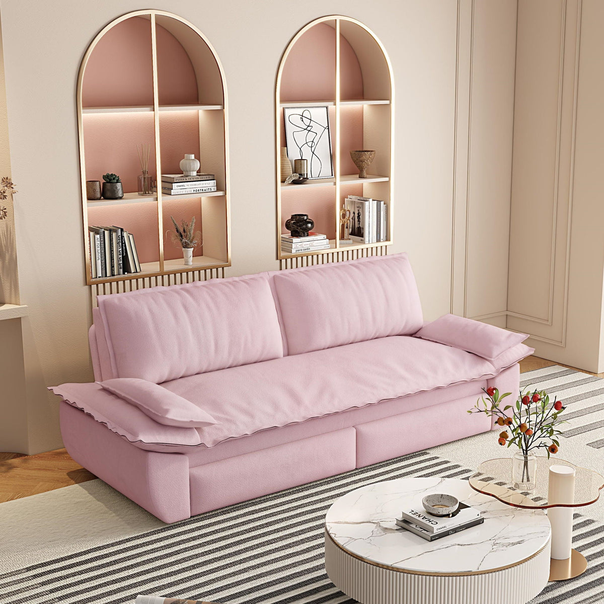 Queen Pull Out Sofa Bed, 3 In 1 Convertible Sleeper Sofa, photo 13 of 13