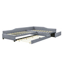 Upholstered Double Daybed With Trundle And Drawer by Unique Piece Furniture