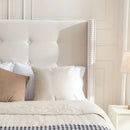 Peyton - Upholstered Bed With 54" High Headboard, Traditional Hand Buttoned Tufting by Unique Piece Furniture