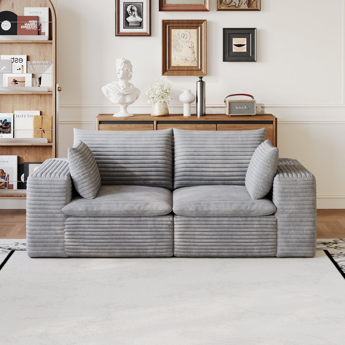 71" Cloud Sofa in Corduroy Fabric, photo 2 of 8