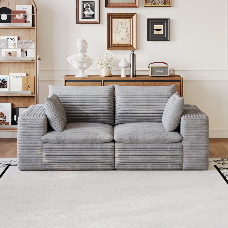 71" Cloud Sofa in Corduroy Fabric, photo 2 of 8