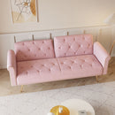Luxurious Sofa Bed With Nail Head Trim And Matching Pillow by HouseOfZazla
