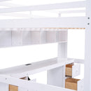 Loft Bed With Desk, Cabinets, Drawers, Charging Station And Bedside Tray by HouseOfZazla