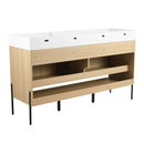 Modern Bathroom Vanity Combo With Single Resin Sink And Storage Cabinet by HouseOfZazla